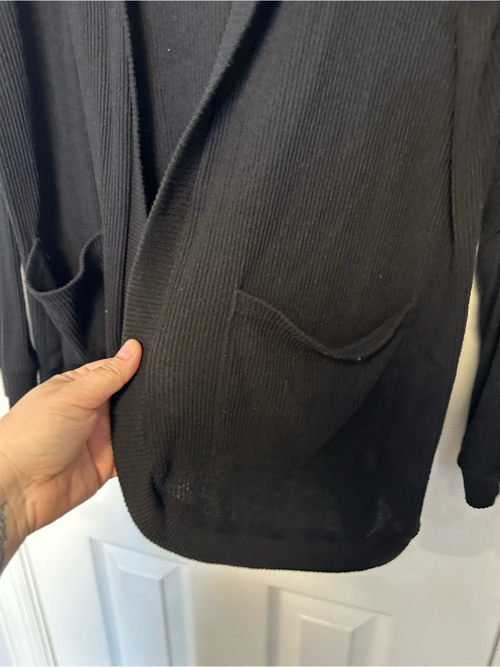 Black open Comfortable Cardigan XXXL - Picture 4 of 6